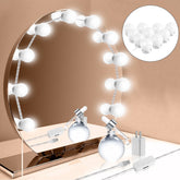 Vanity Makeup Mirror LED Lighting 10 Bulbs Kit 16W Hollywood Wall Lamp Decoration White and Warm